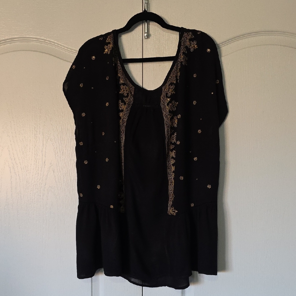 Love & Legend Black Top with Gold Details